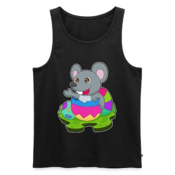 Mouse Easter Easter Eggs - Men's Premium Organic Tank Top - black - Front - Michal (187cm)