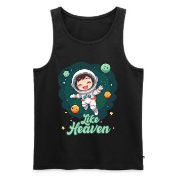 Comme le paradis - Astronaute - Débardeur bio Premium Homme - noir - Devant - Michal (187cm)