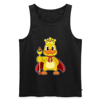 Couronne de canard - Débardeur bio Premium Homme - noir - Devant - Michal (187cm)