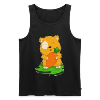 Hamster Carotte - Débardeur bio Premium Homme - noir - Devant - Michal (187cm)