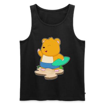 Été de surf sur planche de surf pour hamsters - Débardeur bio Premium Homme - noir - Devant - Michal (187cm)