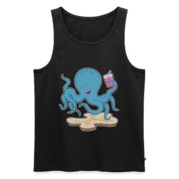 Krake Saft - Männer Premium Bio Tank Top - Schwarz - Vorne - AI Model Male 178 light (178cm)