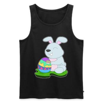 Hase Ostern Osterei - Männer Premium Bio Tank Top - Schwarz - Vorne - Michal (187cm)