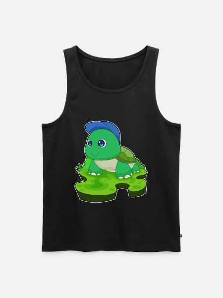 Tortoise Student Cap School - Men's Premium Organic Tank Top - black