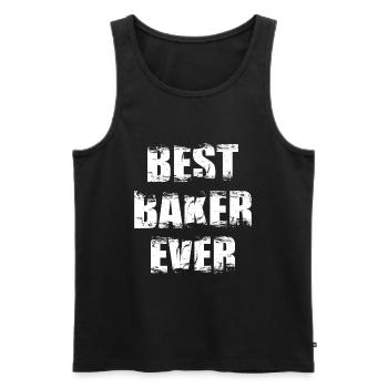 Der beste Bäcker aller Zeiten - Männer Premium Bio Tank Top - Schwarz - Vorne - AI Model Male 178 light (178cm)