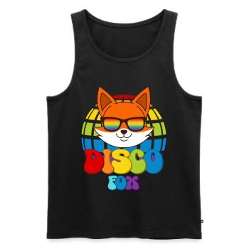 Disco Fox Discokugel Fuchs Sonnenbrille Discofox - Männer Premium Bio Tank Top - Schwarz - Vorne - AI Model Male 178 light (178cm)