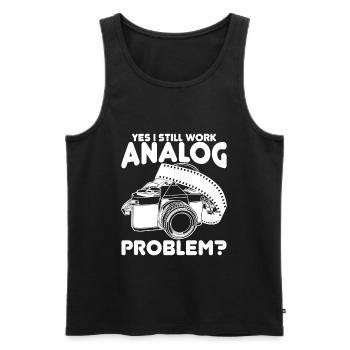 Photography Joke - Men's Premium Organic Tank Top - black - Front - Michal (187cm)