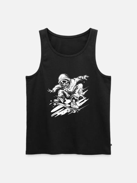 Skateboarding Cartoon Style - Men's Premium Organic Tank Top - black