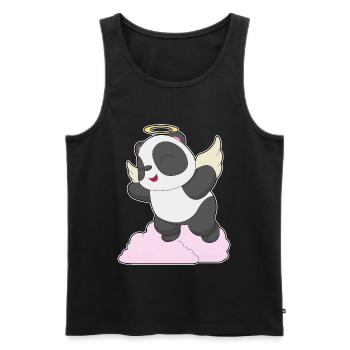 Ailes d’ange de panda - Débardeur bio Premium Homme - noir - Devant - AI Model Male 178 light (178cm)