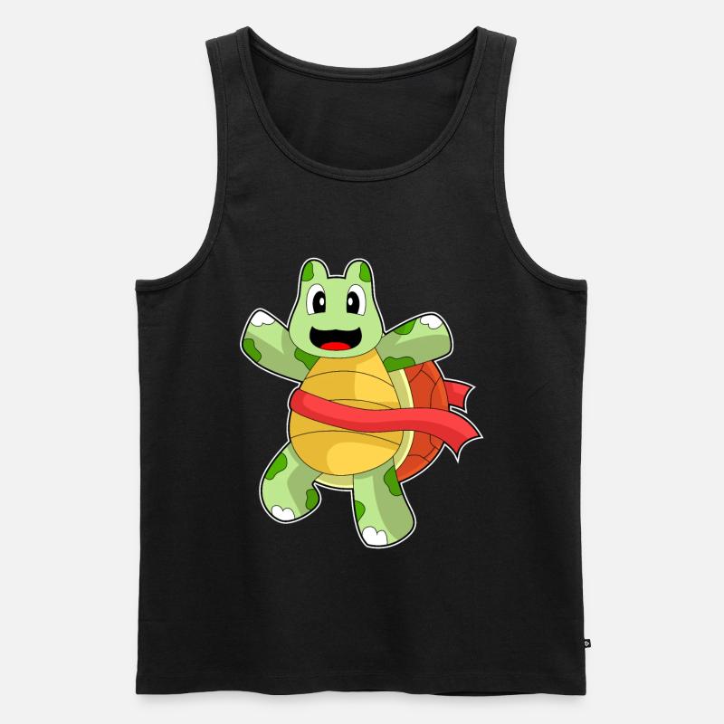 Schildkröte Sieger - Männer Premium Bio Tank Top - Schwarz