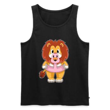 Flamant Lion - Débardeur bio Premium Homme - noir - Devant - Michal (187cm)