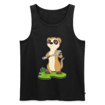 Erdmännchen Handwerker Schraubenschlüssel - Männer Premium Bio Tank Top - Schwarz - Vorne - Michal (187cm)