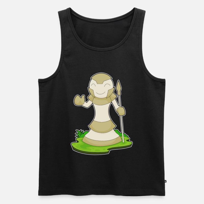 Schachfigur Bauer Schach - Männer Premium Bio Tank Top - Schwarz