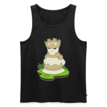 Chess Piece Tower Chess - Men's Premium Organic Tank Top - black - Front - AI Model Male 178 light (178cm)