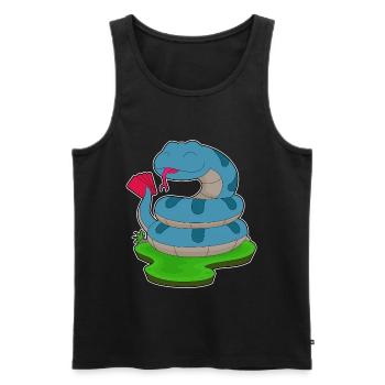 Snake Poker Poker Card Game - Men's Premium Organic Tank Top - black - Front - Michal (187cm)