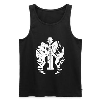 Ukulélé Cartoon Look - Débardeur bio Premium Homme - noir - Devant - Michal (187cm)