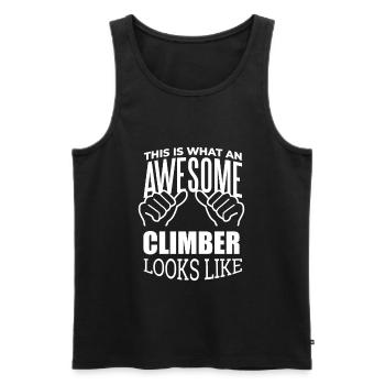 Climber - Men's Premium Organic Tank Top - black - Front - AI Model Male 178 light (178cm)