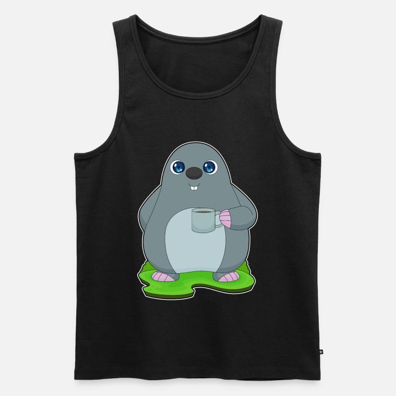 Mole Coffee Tassee - Men's Premium Organic Tank Top - black