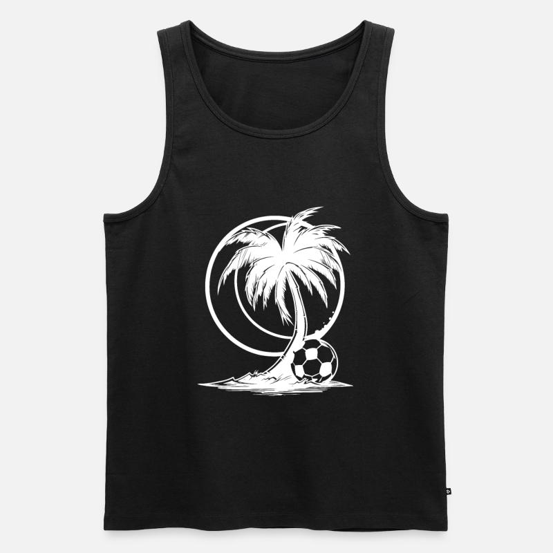Fußball Grafik - Männer Premium Bio Tank Top - Schwarz