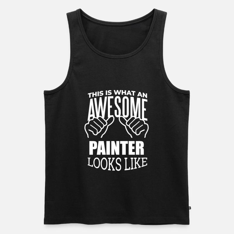 Maler - Männer Premium Bio Tank Top - Schwarz