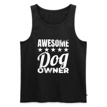 Hundehalter - Männer Premium Bio Tank Top - Schwarz - Vorne - Michal (187cm)