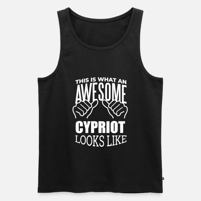 Zypern - Männer Premium Bio Tank Top - Schwarz