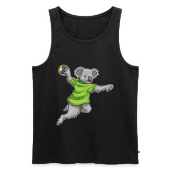 Koala Handball Player Handball - Men's Premium Organic Tank Top - black - Front - AI Model Male 178 light (178cm)