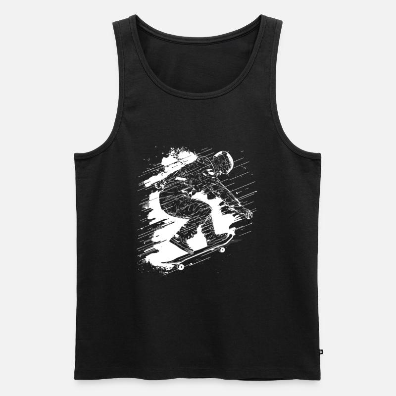 Skateboarder - Männer Premium Bio Tank Top - Schwarz