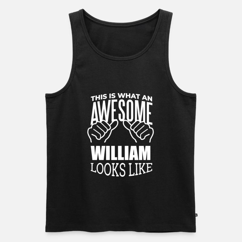 William - Männer Premium Bio Tank Top - Schwarz