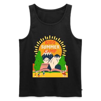 Kids Summer Camp Sunrise - Men's Premium Organic Tank Top - black - Front - Michal (187cm)