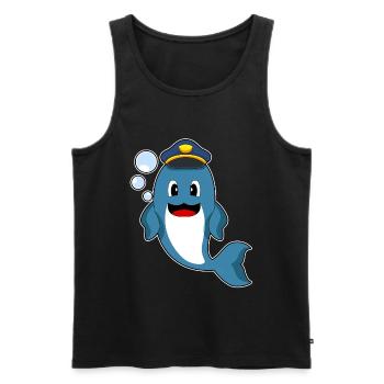 Dolphin Policeman Police - Men's Premium Organic Tank Top - black - Front - Michal (187cm)