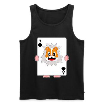 Hamster Poker Pokerkarten - Männer Premium Bio Tank Top - Schwarz - Vorne - Michal (187cm)