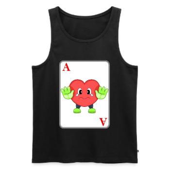 Herz Poker Pokerkarten - Männer Premium Bio Tank Top - Schwarz - Vorne - Michal (187cm)