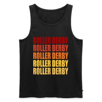 Roller Derby Retro Vintage Graphic - Men's Premium Organic Tank Top - black - Front - AI Model Male 178 light (178cm)