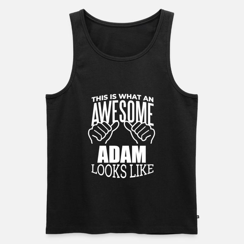 Adam - Männer Premium Bio Tank Top - Schwarz