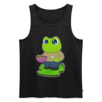 Frog Cooking Bowl Cooking - Men's Premium Organic Tank Top - black - Front - Michal (187cm)