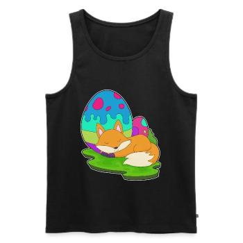 Fox Easter Easter Eggs - Men's Premium Organic Tank Top - black - Front - Michal (187cm)
