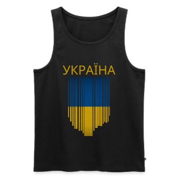 Ukrainische Flagge, Ukrainischer Stolz - Männer Premium Bio Tank Top - Schwarz - Vorne - AI Model Male 178 light (178cm)