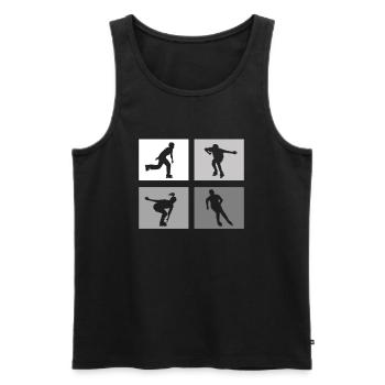 Inline-Skating Rollerskates Inline-Skater - Männer Premium Bio Tank Top - Schwarz - Vorne - Michal (187cm)