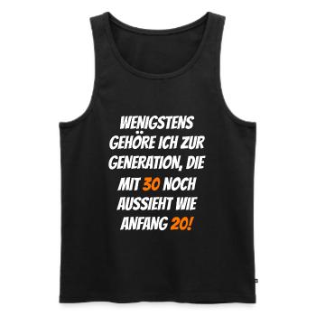 Wenigstens Gehöre Ich Zur Generation Lustiges Zita - Männer Premium Bio Tank Top - Schwarz - Vorne - Michal (187cm)