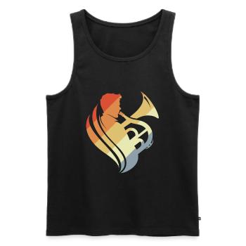 Vintage Tubist Skizze - Männer Premium Bio Tank Top - Schwarz - Vorne - Michal (187cm)