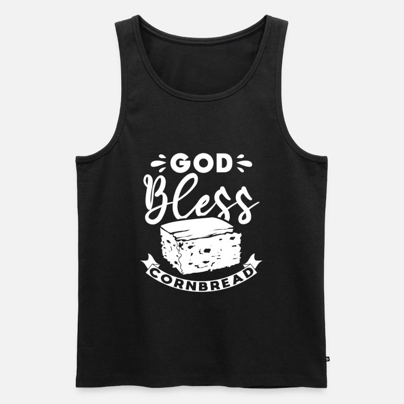 Gott segne das Maisbrot - Männer Premium Bio Tank Top - Schwarz