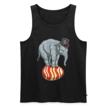 Elefant Ostern Zirkus - Männer Premium Bio Tank Top - Schwarz - Vorne - Michal (187cm)
