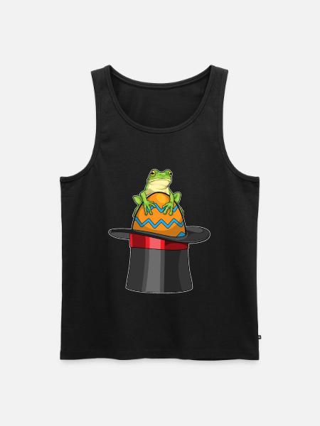 Frosch Ostern Zauberer - Männer Premium Bio Tank Top - Schwarz