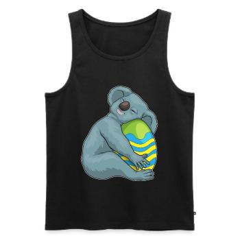 Koala Ostern Osterei - Männer Premium Bio Tank Top - Schwarz - Vorne - Michal (187cm)