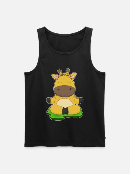Giraffe Yoga Fitness Meditation - Men's Premium Organic Tank Top - black