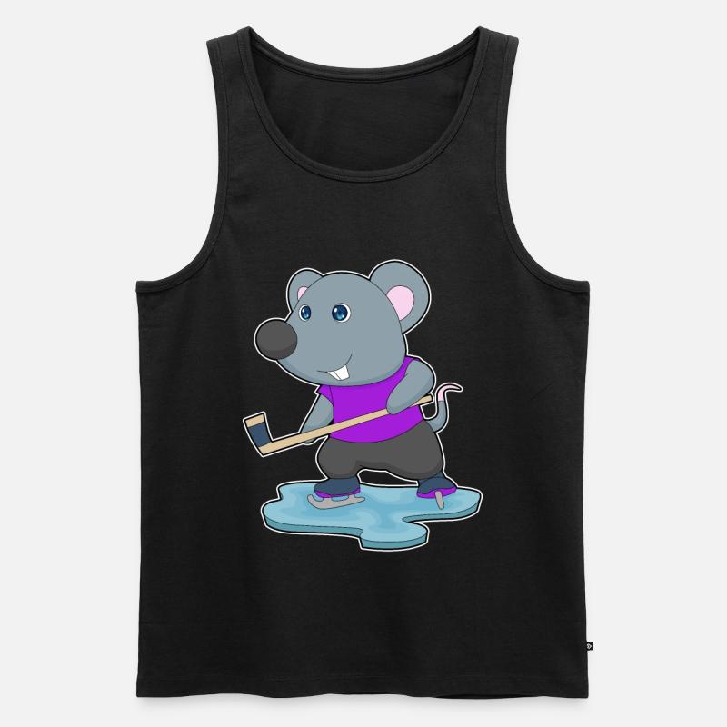 Maus Eishockey Eishockeyschläger - Männer Premium Bio Tank Top - Schwarz