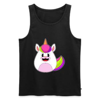 Einhorn Ostern Osterei - Männer Premium Bio Tank Top - Schwarz - Vorne - Michal (187cm)