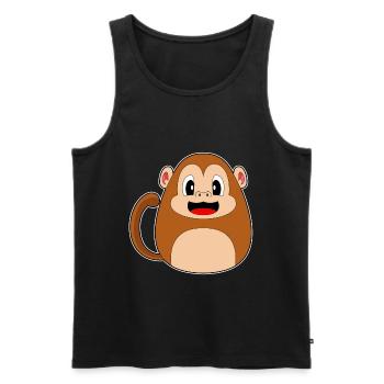 Monkey Easter Easter Egg - Men's Premium Organic Tank Top - black - Front - Michal (187cm)