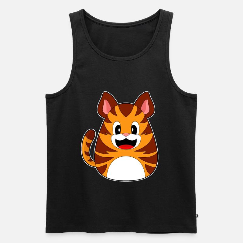 Tiger Ostern Osterei - Männer Premium Bio Tank Top - Schwarz